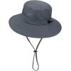 imageKids Sun hat for Girls Boys Outdoor Breathable Sun Protection UPF 50 Cap Wide Brim Summer Beach Bucket hatDark Grey
