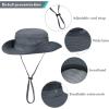 imageKids Sun hat for Girls Boys Outdoor Breathable Sun Protection UPF 50 Cap Wide Brim Summer Beach Bucket hatDeep Khaki