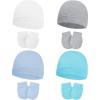 4 Pack White & Gray & Light Blue & Lake Blue