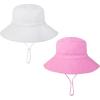 imageBaby Sun Hat Adjustable Cap Toddler Beach Summer Hats UPF 50 for Baby Girl BoyWhitepink