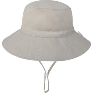 imageBaby Sun Hat Adjustable Cap Toddler Beach Summer Hats UPF 50 for Baby Girl BoyBeige