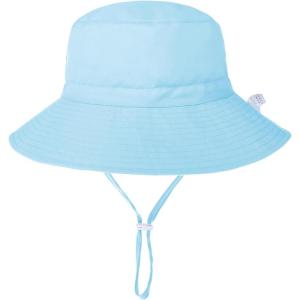 imageBaby Sun Hat Adjustable Cap Toddler Beach Summer Hats UPF 50 for Baby Girl BoyLight Blue