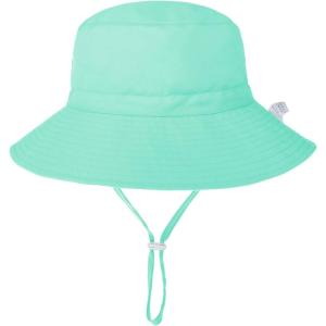 imageBaby Sun Hat Adjustable Cap Toddler Beach Summer Hats UPF 50 for Baby Girl BoyLight Green
