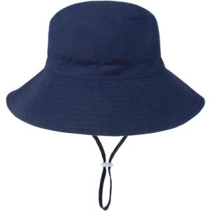 imageBaby Sun Hat Adjustable Cap Toddler Beach Summer Hats UPF 50 for Baby Girl BoyNavy