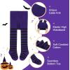 imageAmerican Trends Baby Tights Non Slip Skid Baby Girl Tight Toddler Stocking Pants Cable Knit Infant LeggingsD Purpleblack Stripes