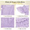 imageAmerican Trends Boho Dress Girls Formal Dress Ruffle Short Sleeve ALine Maxi Dress Elegant Flowy Dress for 613 YearsPurple