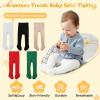 imageAmerican Trends Cable Knit Tights for Newborn Infant Toddler Cozy Leggings for Baby Girls 012MRed