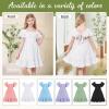 imageAmerican Trends Girls Dress Ruffle Dress Tie Back Short Sleeve Square Neck Off Shoulder Dress for Girls 415 YearsGreen