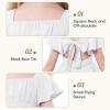 imageAmerican Trends Girls Dress Ruffle Dress Tie Back Short Sleeve Square Neck Off Shoulder Dress for Girls 415 YearsWhite