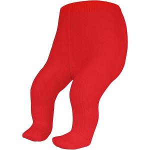 imageAmerican Trends Cable Knit Tights for Newborn Infant Toddler Cozy Leggings for Baby Girls 012MRed