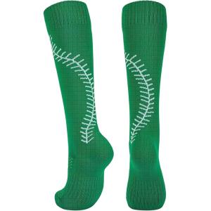 imageAmerican Trends Softball Socks for Youth Girls ampamp Adult Baseball Softball Socks Athletic Socks with Stitchs Youth GirlsGreen