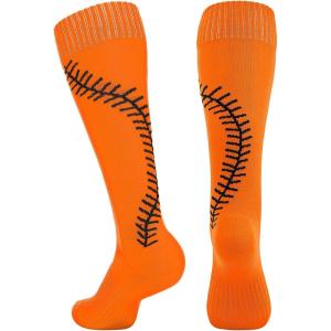 imageAmerican Trends Softball Socks for Youth Girls ampamp Adult Baseball Softball Socks Athletic Socks with Stitchs Youth GirlsOrange