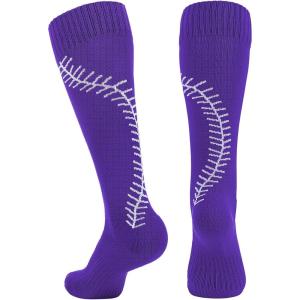 imageAmerican Trends Softball Socks for Youth Girls ampamp Adult Baseball Softball Socks Athletic Socks with Stitchs Youth GirlsPurple