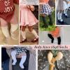 imageAmerican Trends Baby Girls Knee High Socks Ruffle Socks NewbornInfantBabyToddler Tube Long Socks 03TA Blackwhitepink