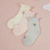 imageAmerican Trends Baby Girls Socks Toddler Anti Slip Non Socks Cotton Little Girls Frilly Dress Socks Crew SocksBeigegreypink