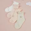 imageAmerican Trends Baby Girls Socks Toddler Anti Slip Non Socks Cotton Little Girls Frilly Dress Socks Crew SocksBeigepinkwhiteorange