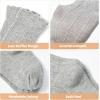 imageAmerican Trends Baby Knee High Socks Girls Tube Long Socks Boys Newborn Infants Toddlers Ruffled Socks5 Pack Grey  White