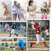 imageAmerican Trends Kids Socks Knee High Uniform Sports Soccer Socks Stripes Tube Socks for Child Boys Girls1 Pack Redwhite