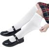 imageAmerican Trends Kids Socks Knee High Uniform Sports Soccer Socks Stripes Tube Socks for Child Boys Girls1 Pack White