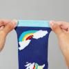 imageAmerican Trends Kids Socks Knee High Uniform Sports Soccer Socks Stripes Tube Socks for Child Boys Girls1 Pack Z Unicorn Blue