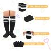 imageAmerican Trends Kids Toddler Soccer Socks Knee High Tube long Socks Three Stripes Uniform Socks for Boys Girls 19 years1 Pack Hot Pink