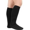imageAmerican Trends Kids Toddler Soccer Socks Knee High Tube long Socks Three Stripes Uniform Socks for Boys Girls 19 years1 Pack Pure Black
