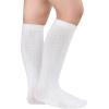 imageAmerican Trends Kids Toddler Soccer Socks Knee High Tube long Socks Three Stripes Uniform Socks for Boys Girls 19 years1 Pack Pure White