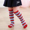 imageAmerican Trends Kids Toddler Soccer Socks Knee High Tube long Socks Three Stripes Uniform Socks for Boys Girls 19 years1 Pack Red Blue Stripes