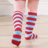imageAmerican Trends Kids Toddler Soccer Socks Knee High Tube long Socks Three Stripes Uniform Socks for Boys Girls 19 years1 Pack Red Blue Stripes