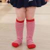 imageAmerican Trends Kids Toddler Soccer Socks Knee High Tube long Socks Three Stripes Uniform Socks for Boys Girls 19 years1 Pack Red White Stripes