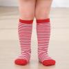 imageAmerican Trends Kids Toddler Soccer Socks Knee High Tube long Socks Three Stripes Uniform Socks for Boys Girls 19 years1 Pack Red White Stripes
