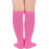 imageAmerican Trends Kids Toddler Soccer Socks Knee High Tube long Socks Three Stripes Uniform Socks for Boys Girls 19 years1 Pack Rose