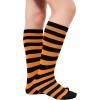 imageAmerican Trends Kids Toddler Soccer Socks Knee High Tube long Socks Three Stripes Uniform Socks for Boys Girls 19 years1 Pack Striped Black Orange