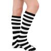 imageAmerican Trends Kids Toddler Soccer Socks Knee High Tube long Socks Three Stripes Uniform Socks for Boys Girls 19 years1 Pack Striped Black White