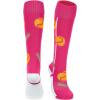 imageAmerican Trends Softball Socks with Baseball Softball for Girls Athletic Socks with Stitchs for Youth Athletic Football SocksRose Red Bat