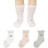 imageAmerican Trends Baby Girls Socks Toddler Anti Slip Non Socks Cotton Little Girls Frilly Dress Socks Crew SocksWhitegreypink
