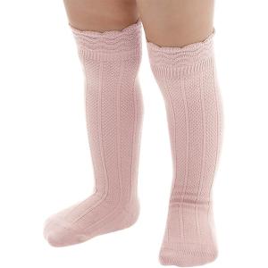 imageAmerican Trends Baby Girls Knee High Socks Ruffle Socks NewbornInfantBabyToddler Tube Long Socks 03TPink