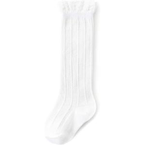 imageAmerican Trends Baby Knee High Socks Girls Tube Long Socks Boys Newborn Infants Toddlers Ruffled SocksG 1 Pack White
