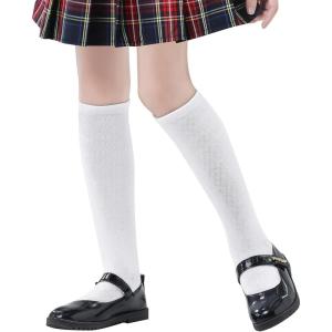 imageAmerican Trends Kids Socks Knee High Uniform Sports Soccer Socks Stripes Tube Socks for Child Boys Girls1 Pack White