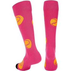 imageAmerican Trends Softball Socks with Baseball Softball for Girls Athletic Socks with Stitchs for Youth Athletic Football SocksRose Red Baseball