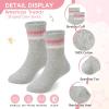 imageAmerican Trends Kids Athletic Crew Socks Toddler Striped Socks School Uniform Socks 4 PairsHearts Stripes