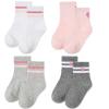 imageAmerican Trends Kids Athletic Crew Socks Toddler Striped Socks School Uniform Socks 4 PairsHearts Stripes