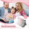 imageAmerican Trends Kids Athletic Crew Socks Toddler Striped Socks School Uniform Socks 4 PairsHearts Stripes