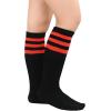 imageAmerican Trends Kids Child Athletic Socks Striped Knee High Tube Soccer Socks Baseball Softball Socks for Toddler Girls1 Pack Black Red