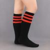 imageAmerican Trends Kids Child Athletic Socks Striped Knee High Tube Soccer Socks Baseball Softball Socks for Toddler Girls1 Pack Black Red