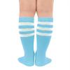 imageAmerican Trends Kids Child Athletic Socks Striped Knee High Tube Soccer Socks Baseball Softball Socks for Toddler Girls1 Pack Columbia Blue