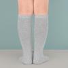 imageAmerican Trends Kids Child Athletic Socks Striped Knee High Tube Soccer Socks Baseball Softball Socks for Toddler Girls1 Pack Pure Grey
