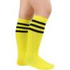 imageAmerican Trends Kids Child Athletic Socks Striped Knee High Tube Soccer Socks Baseball Softball Socks for Toddler Girls1 Pack Yellow Black