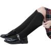 imageAmerican Trends Kids Knee High Socks Boys Girls School Uniform Dress Socks Toddler Long Tube Seamless Knit Socks 3 Pack3 Pack Black