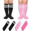 imageAmerican Trends Kids Toddler Soccer Socks Stripes Uniform Knee High Tube Long Youth Soccer Baseball Socks for Boys Girls4 Mixpack F